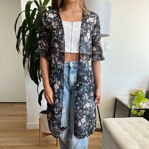 Women’s Floral Sheer Kimono